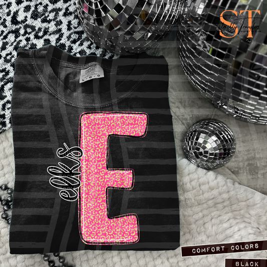 Elks Pink Leopard Initial Direct to Film Transfers