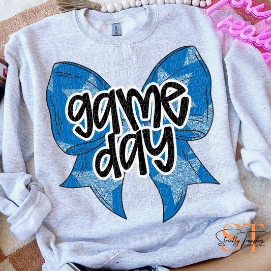 Game Day Bow - Multiple Color options Direct to Film Transfers