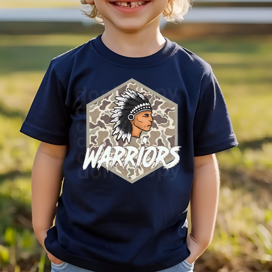 Warriors Camo Hexagon Direct to Film Transfers