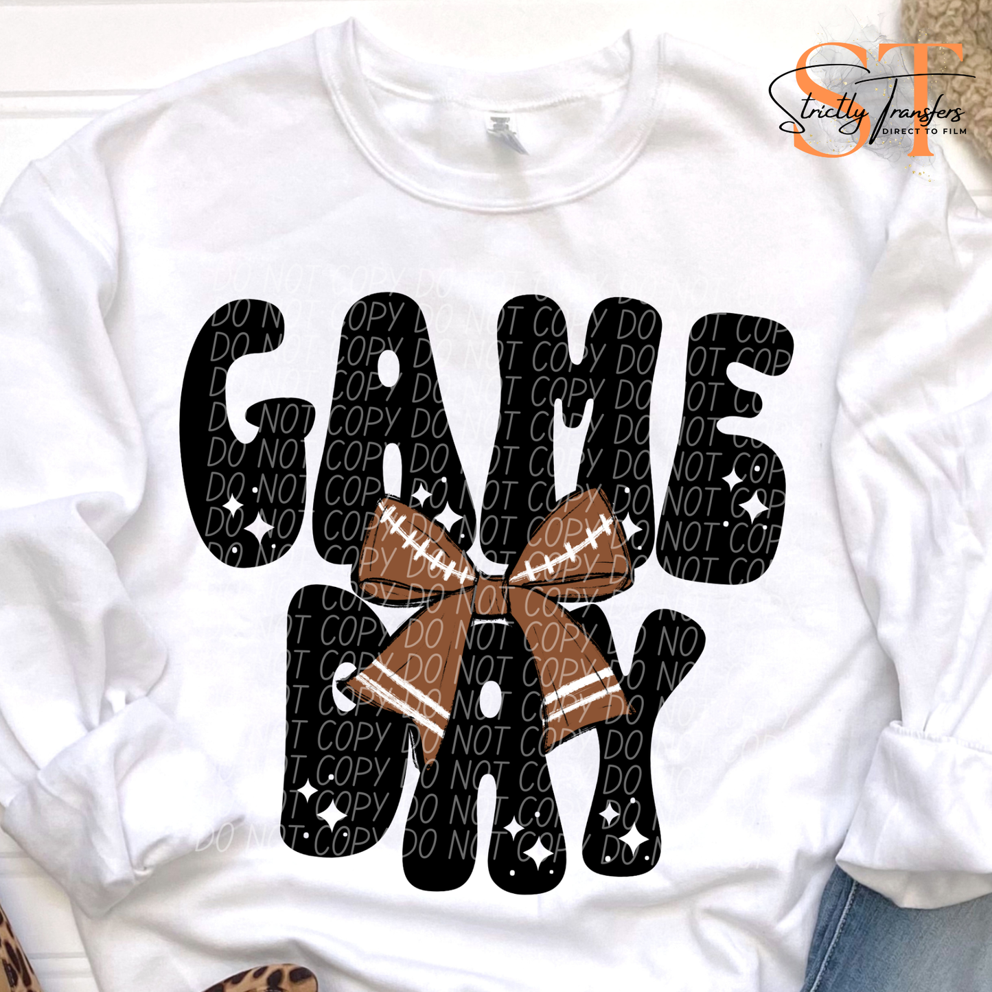 Game Day bows - 8 Sports Direct to Film Transfers