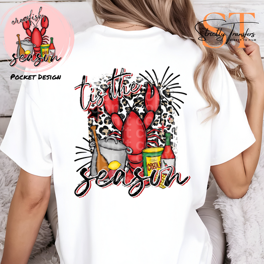 Crawfish Season - with pocket design included Direct to Film Transfers