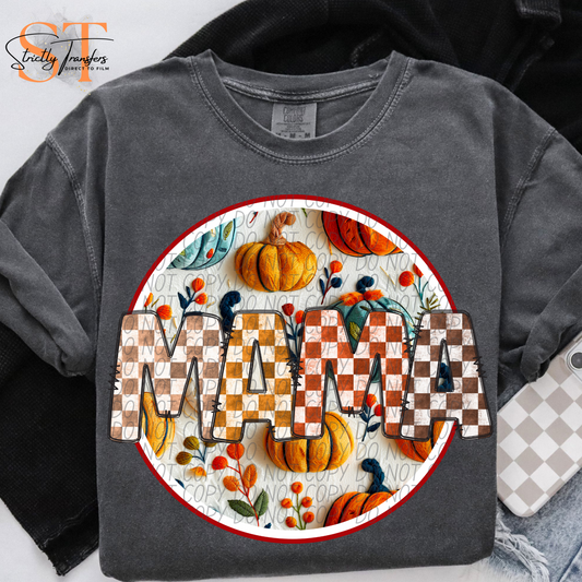Mama Fall Faux Embroidery Direct to Film Transfers