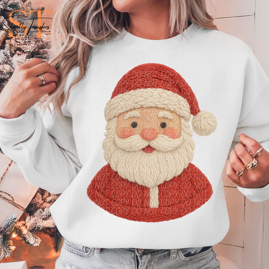 Faux Yarn Santa Direct to Film Transfers