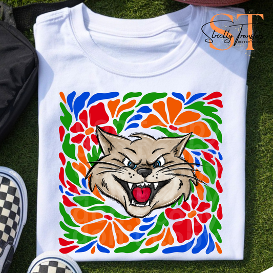 Wildcats Retro Floral Direct to Film Transfers