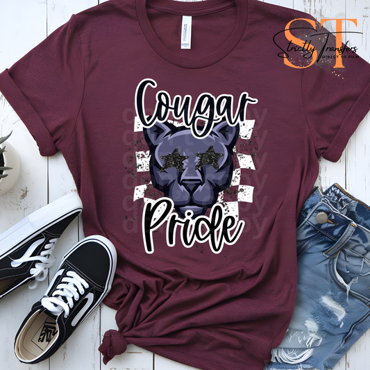 Cougar Checkered Pride Direct to Film Transfers