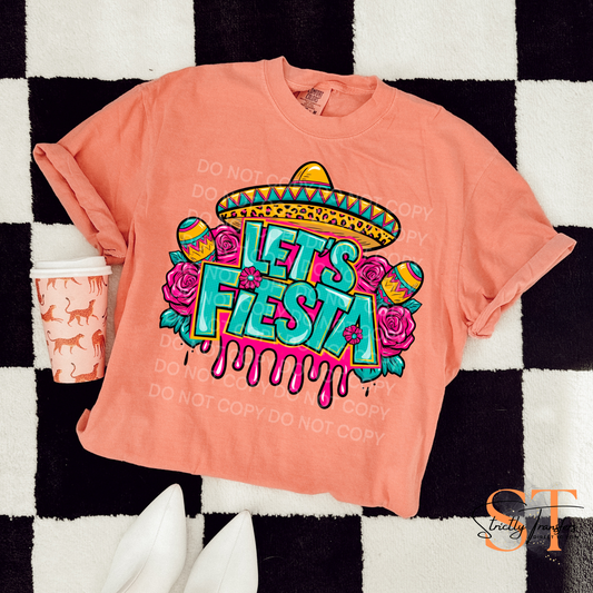 Let's Fiesta Hat - 2 Options Direct to Film Transfers