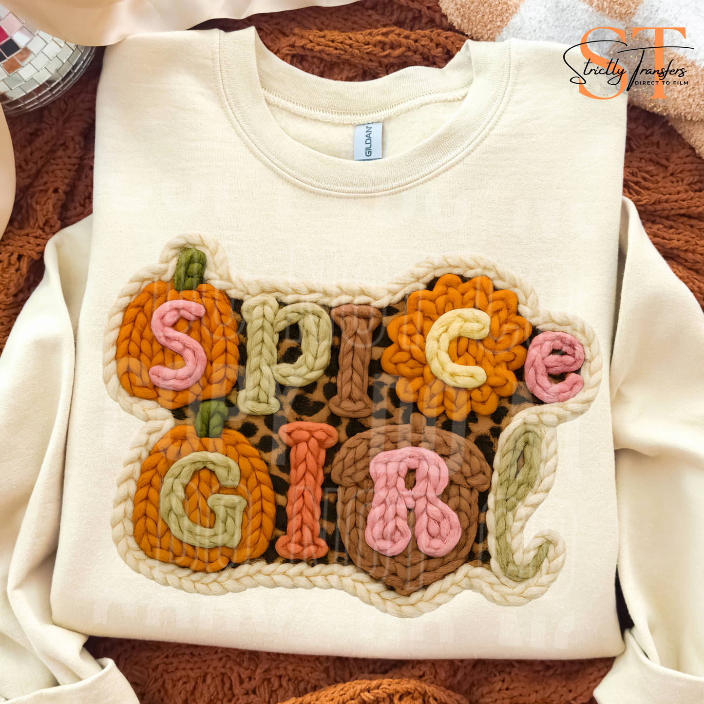 Spice Girl Faux Yarn Direct to Film Transfers