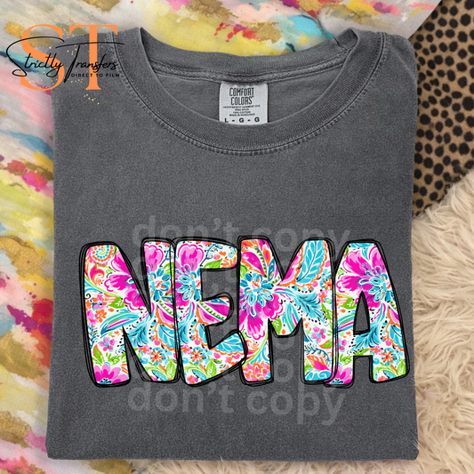 Nema Paisley Direct to Film Transfers