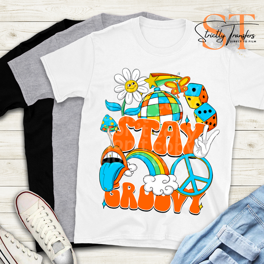 Stay Groovy Direct to Film Transfers