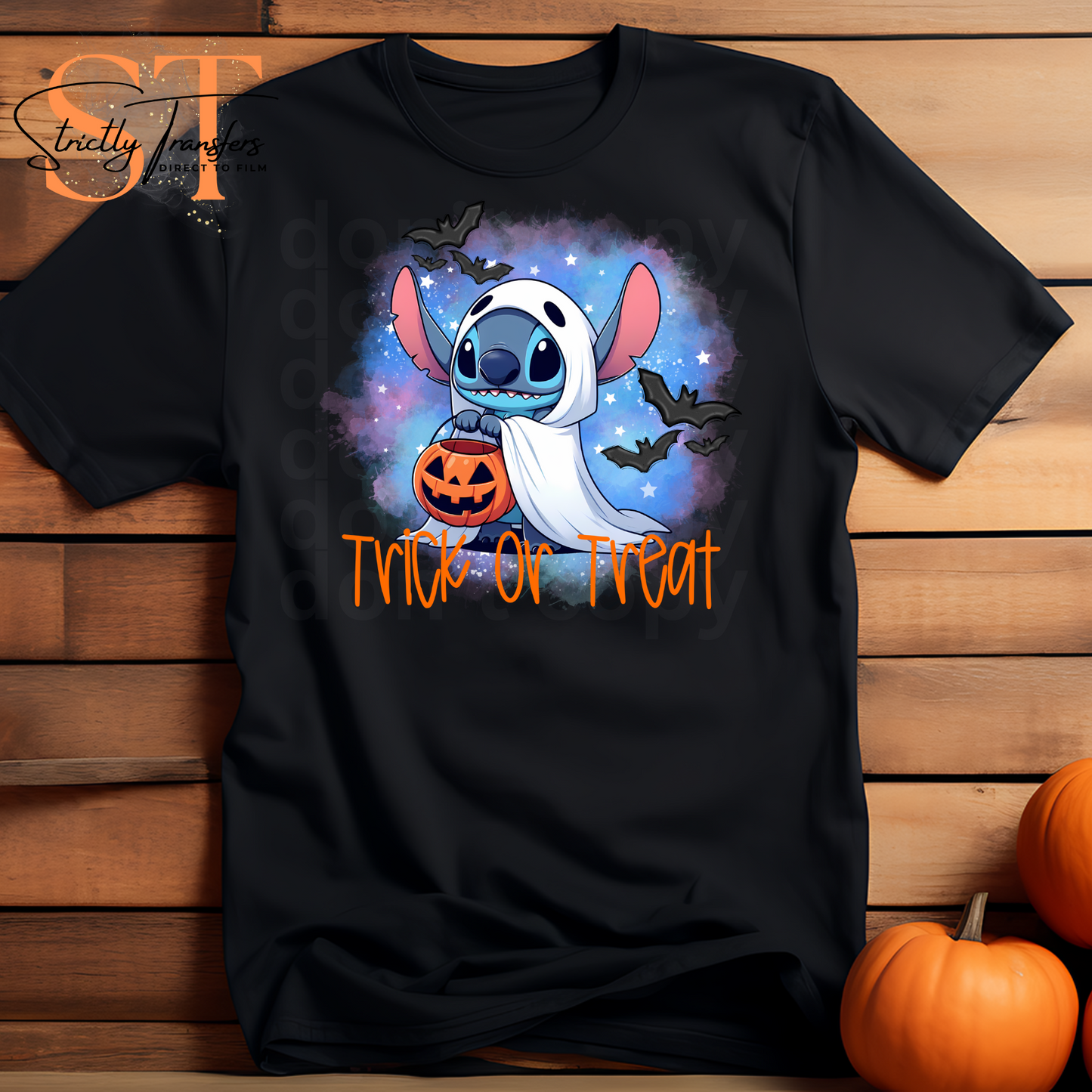 Trick or Treat Stitch Direct to Film Transfers