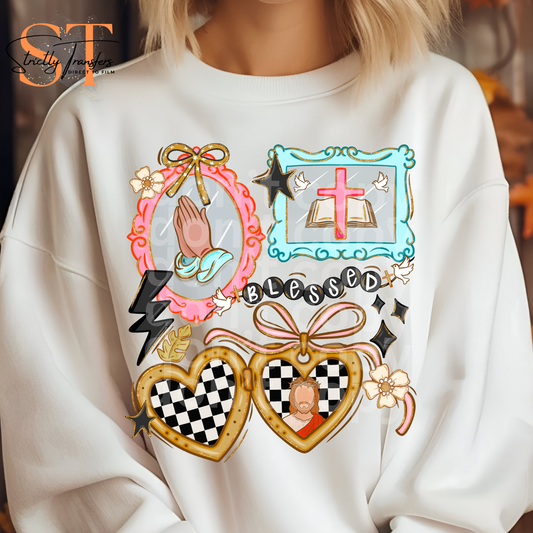 Blessed Locket Collage Direct to Film Transfers