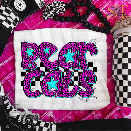 Bearcats Pink Leopard Neon Direct to Film Transfers