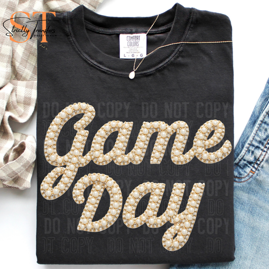 Game Day Faux Pearls Direct to Film Transfers