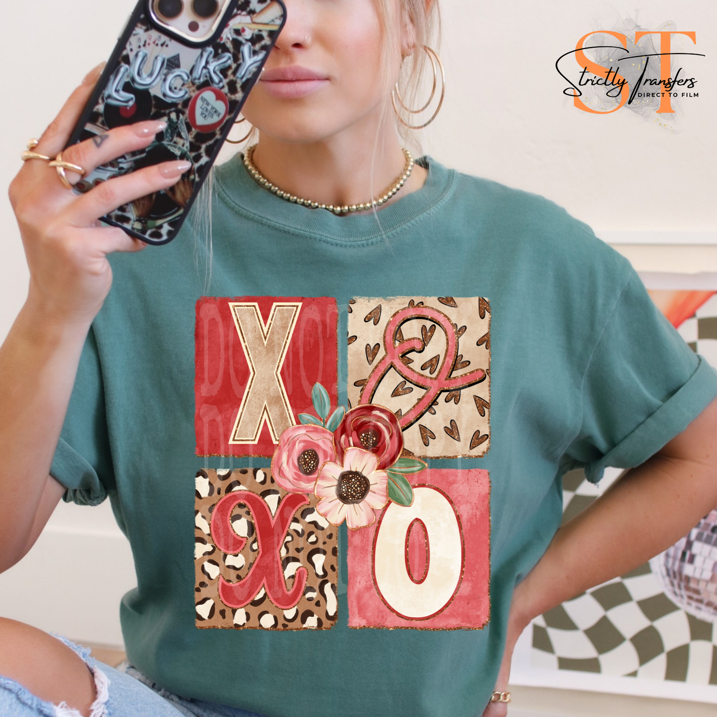 XOXO Floral Direct to Film Transfers