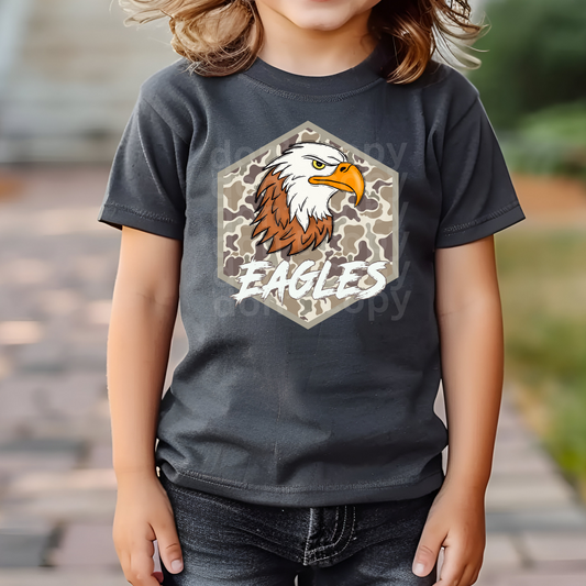Eagles Camo Hexagon Direct to Film Transfers