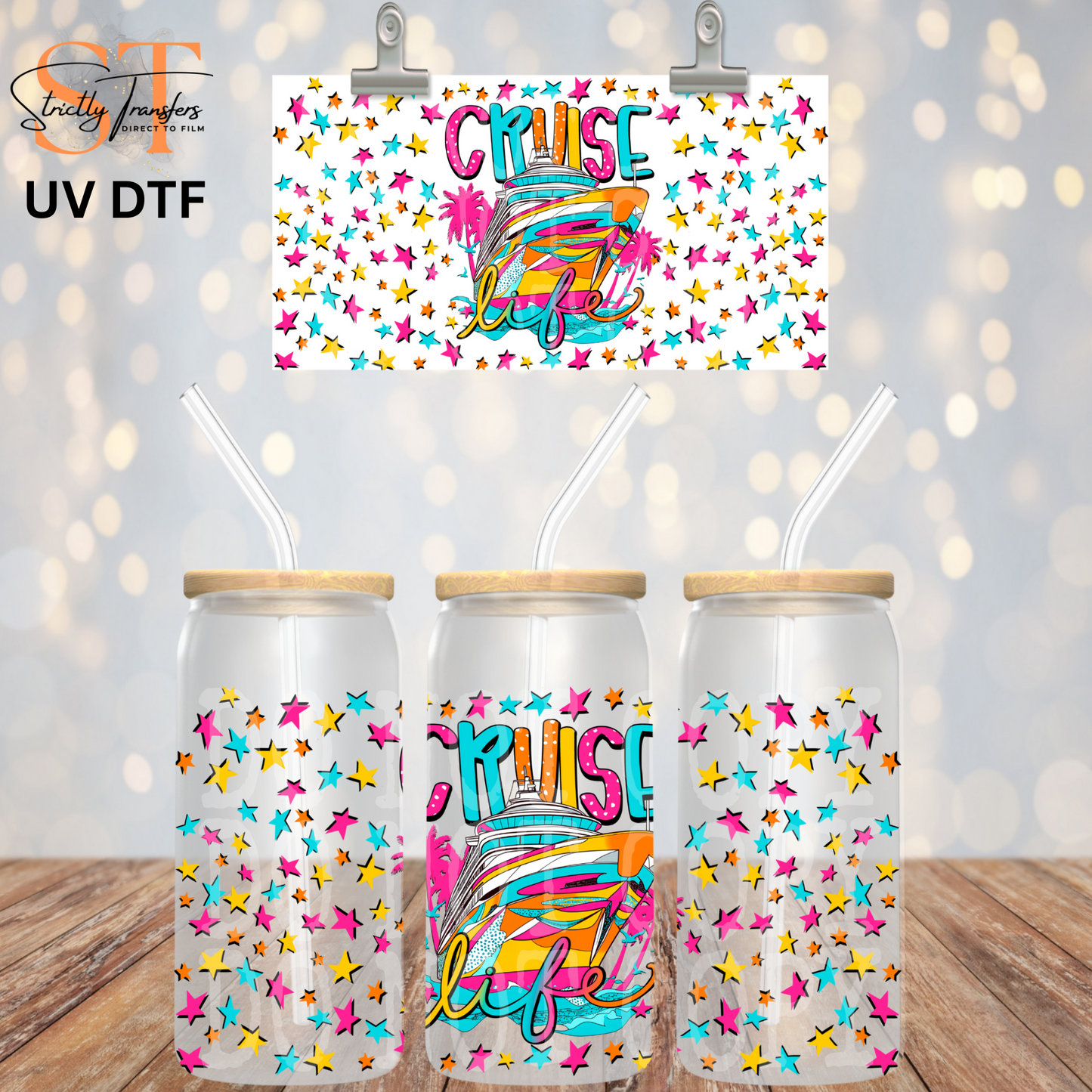 Cruise Life UV Libbey Wrap Direct to Film Wraps