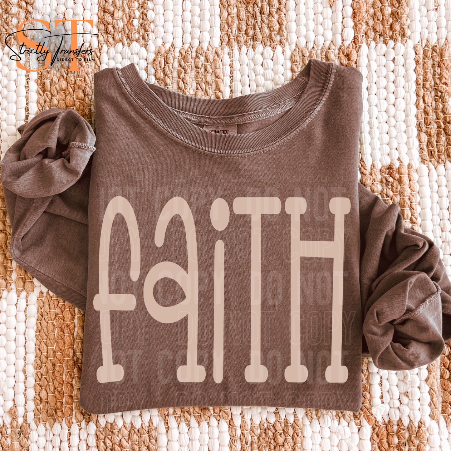 Faith Oversized Direct to Film Transfers