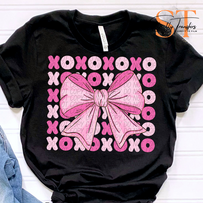 XOXO Stacked Bow Direct to Film Transfers