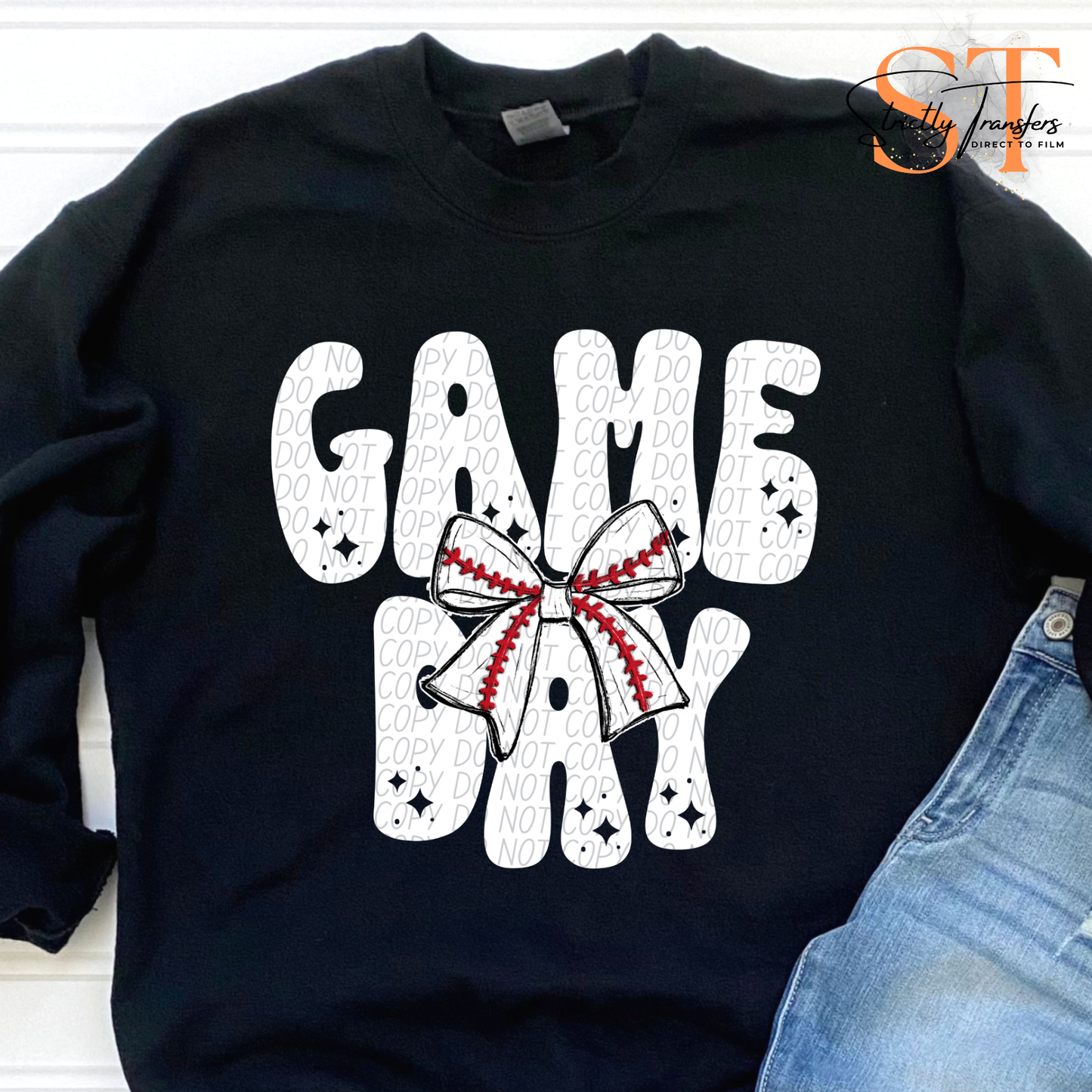 Game Day bows - 8 Sports Direct to Film Transfers