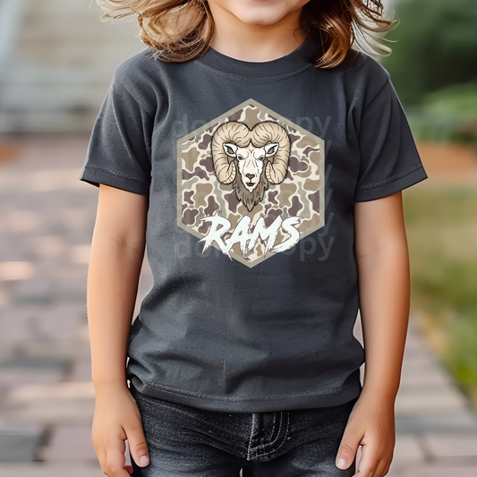 Rams Camo Hexagon Direct to Film Transfers