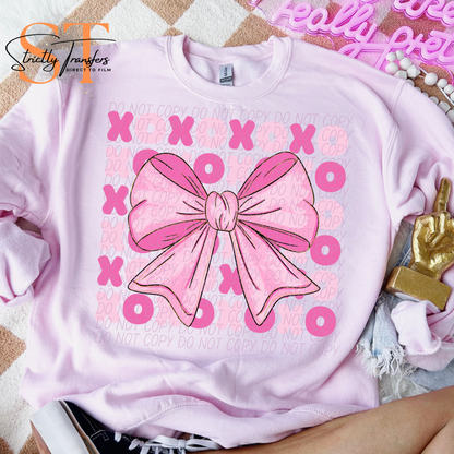 XOXO Stacked Bow Direct to Film Transfers