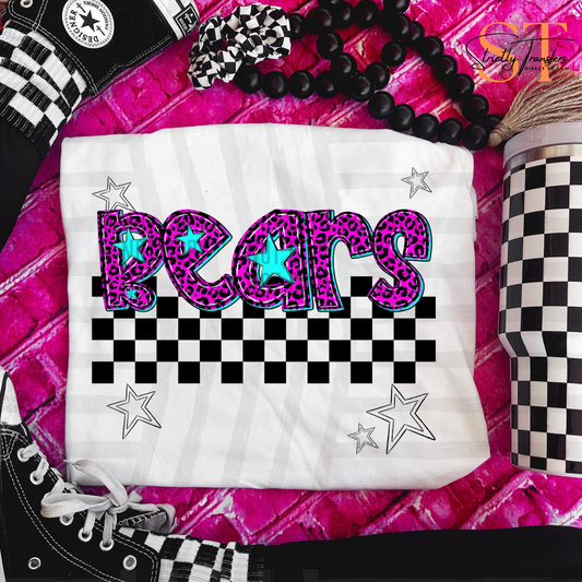 Bears Pink Leopard Neon Direct to Film Transfers