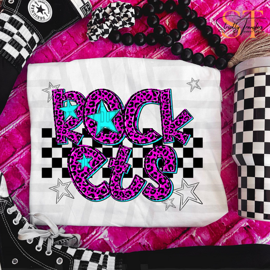 Rockets Pink Leopard Neon Direct to Film Transfers