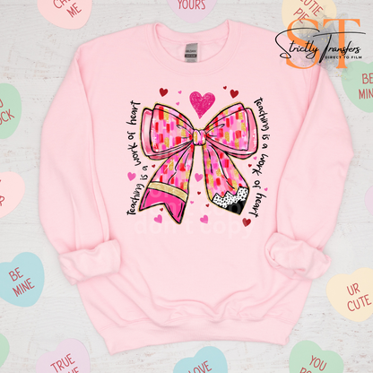 Pencil Bow Heart Direct to Film Transfers