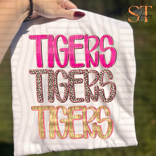 Pretty in Pink Tigers Direct to Film Transfers