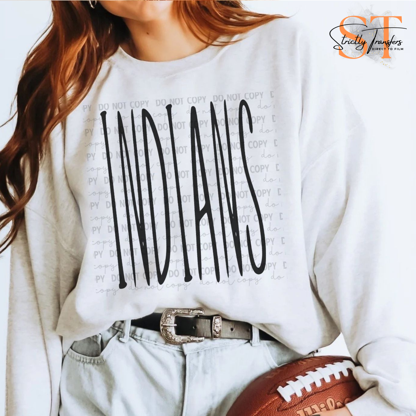 Indians Skinny Oversized - 2 Colors Direct to Film Transfers