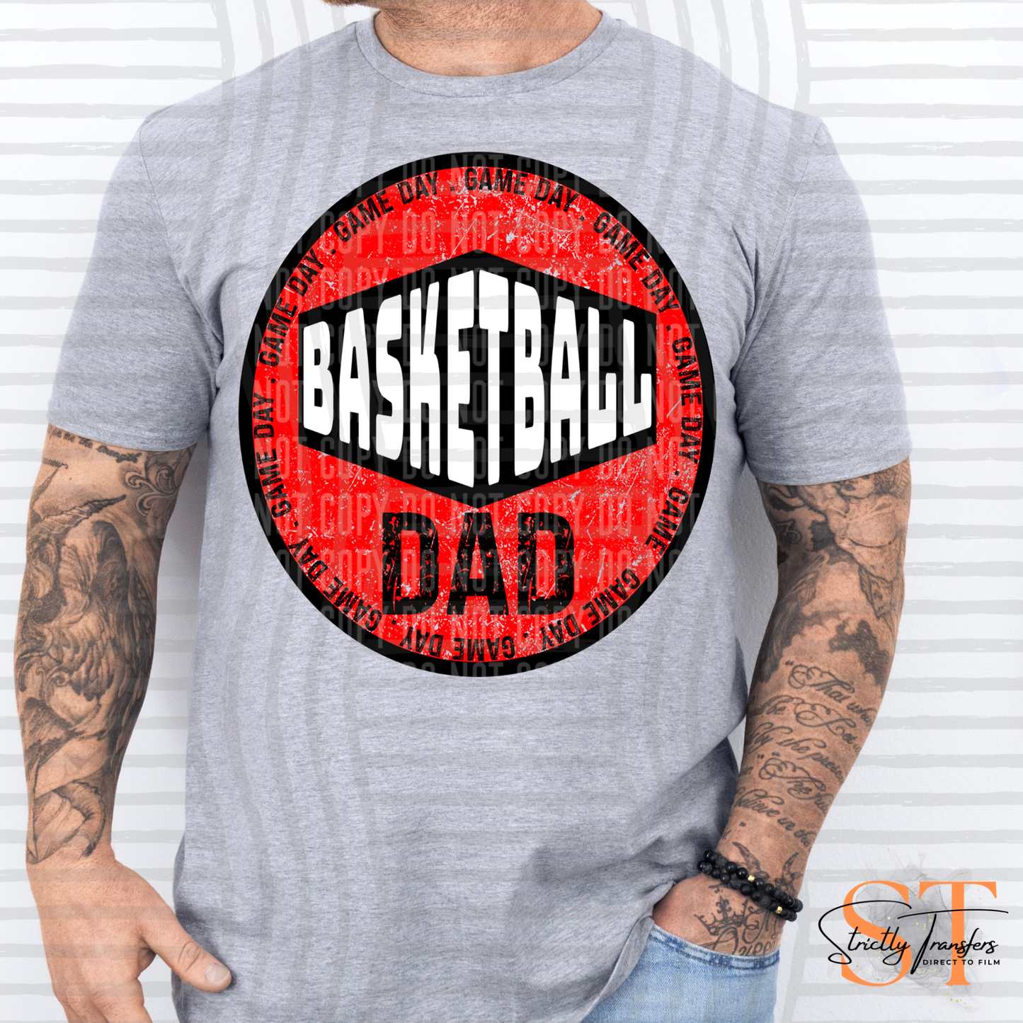 Basketball Dad - 3 Colors Direct to Film Transfers