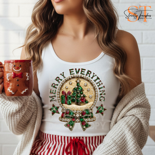 Merry Everything Faux Gems Direct to Film Transfers