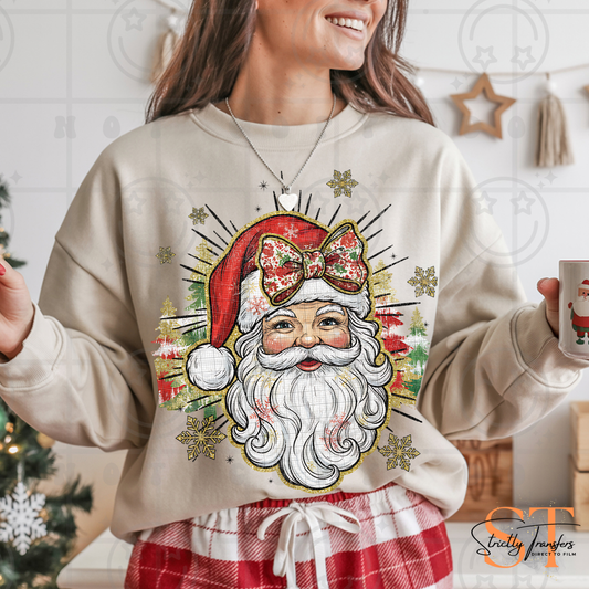 Vintage Painted Santa Direct to Film Transfers