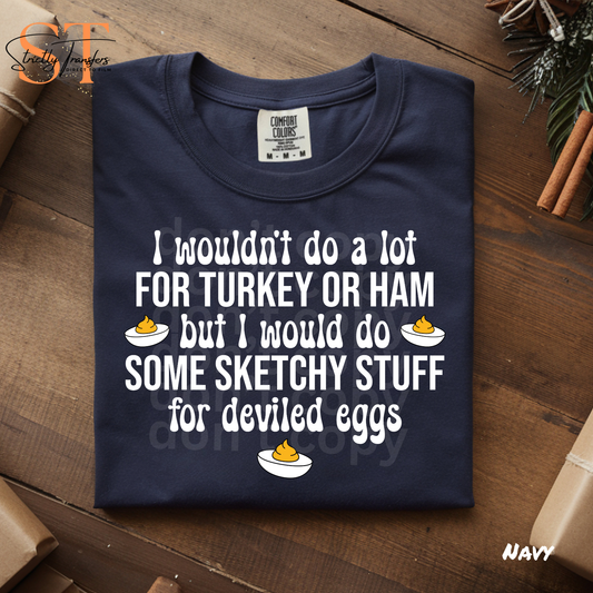 Sketchy Stuff for Deviled Eggs - 2 Colors Direct to Film Transfers