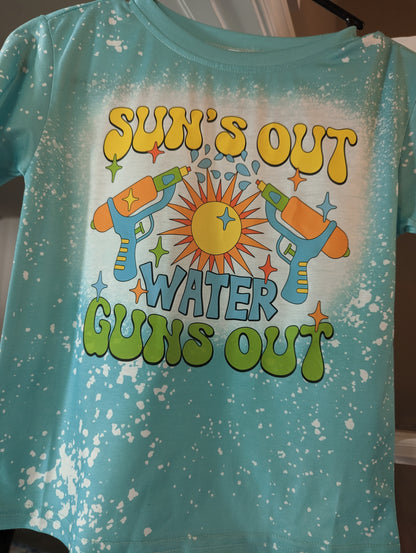 Suns Out Water Guns Out Blue Direct to Film Transfer