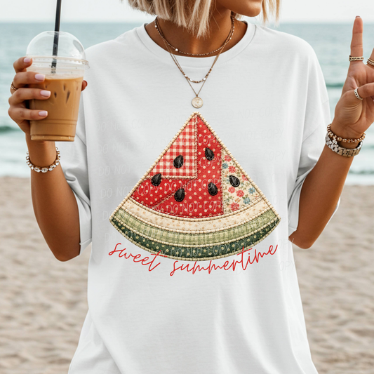 Sweet Summertime Faux Quilted Watermelon Direct to Film Transfers