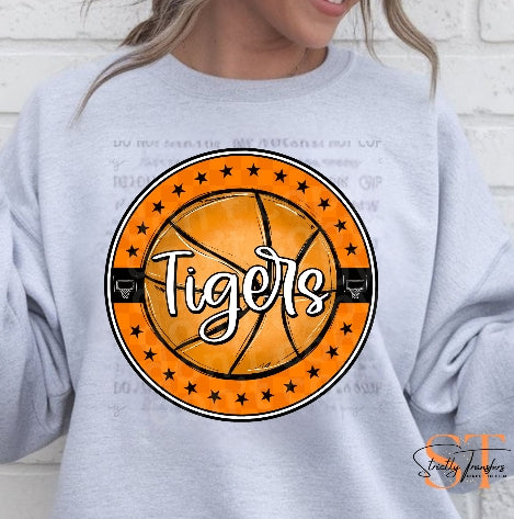 Tigers Basketball Star Circle Direct to Film Transfers