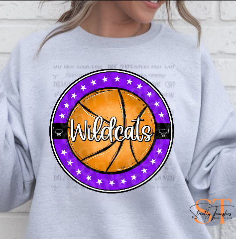 Wildcats Basketball Star Circle Direct to Film Transfers