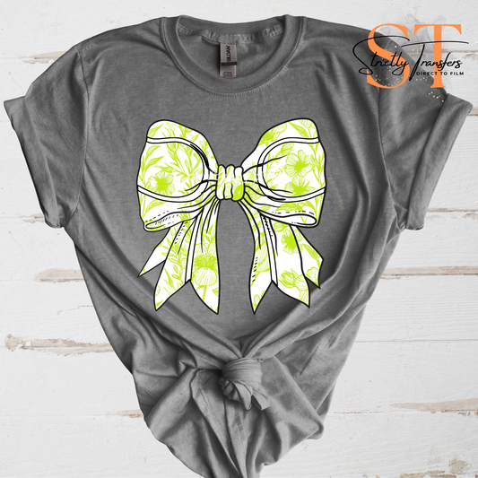Tennis Floral Bow Direct to Film Transfers