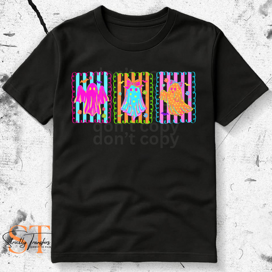 Neon Triple Ghost - 2 options Direct to Film Transfers