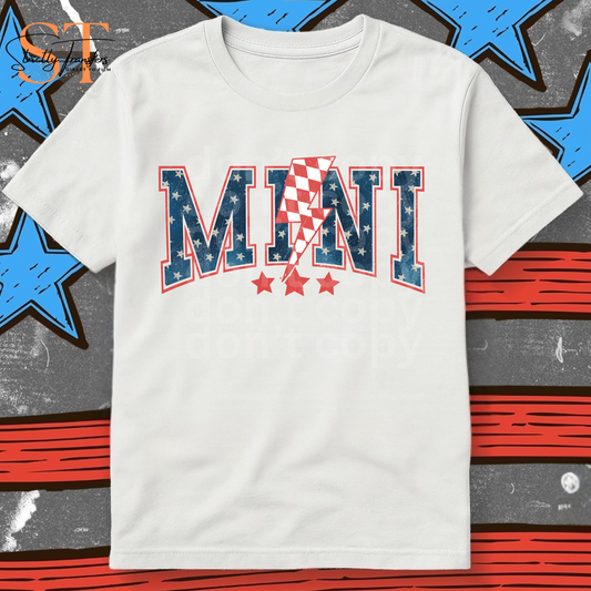 Patriotic Mini Lightning Bolt Direct to Film Transfers