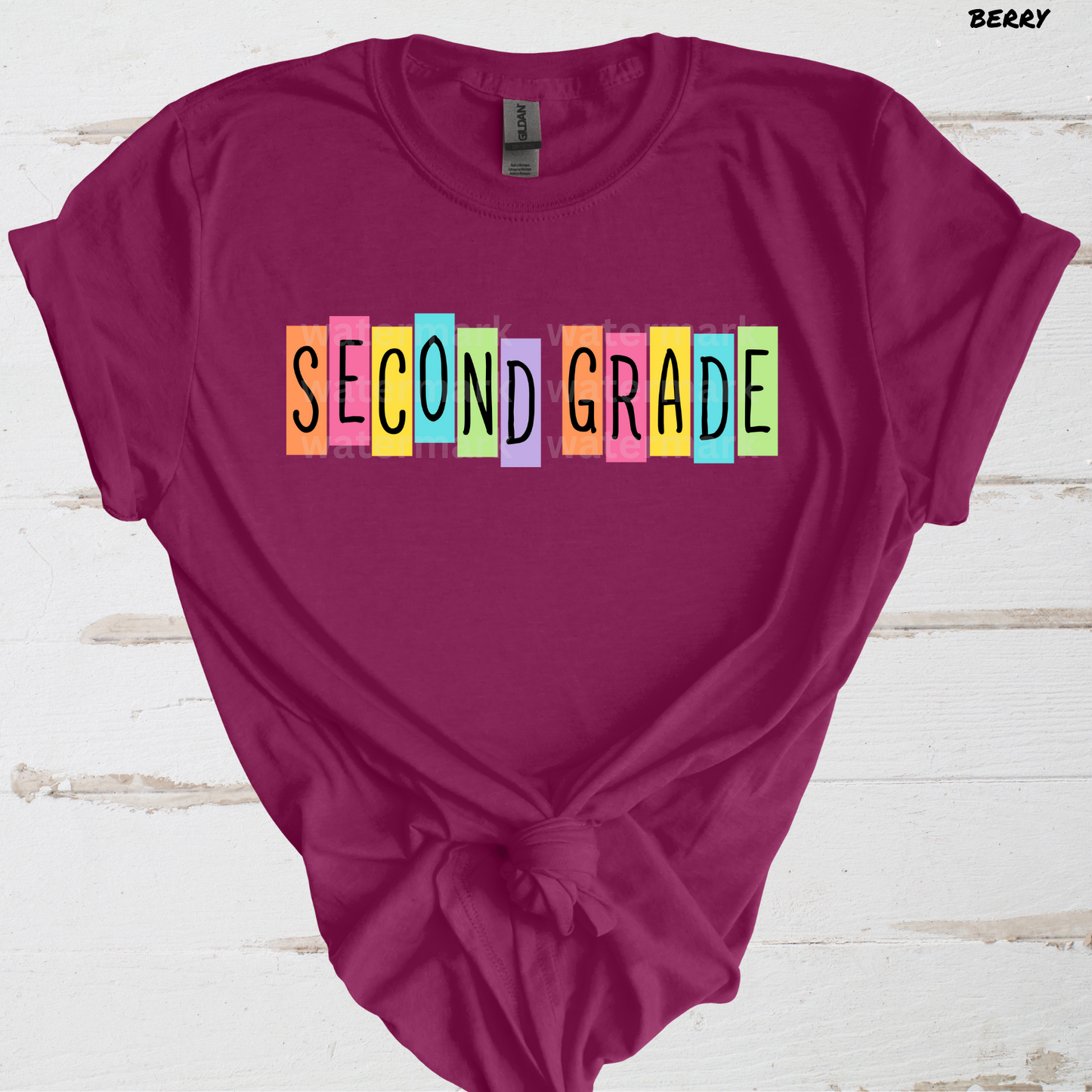 Bright Retro Back to School Grades Pre-K - Fifth  *Custom Name* Direct to Film Transfer