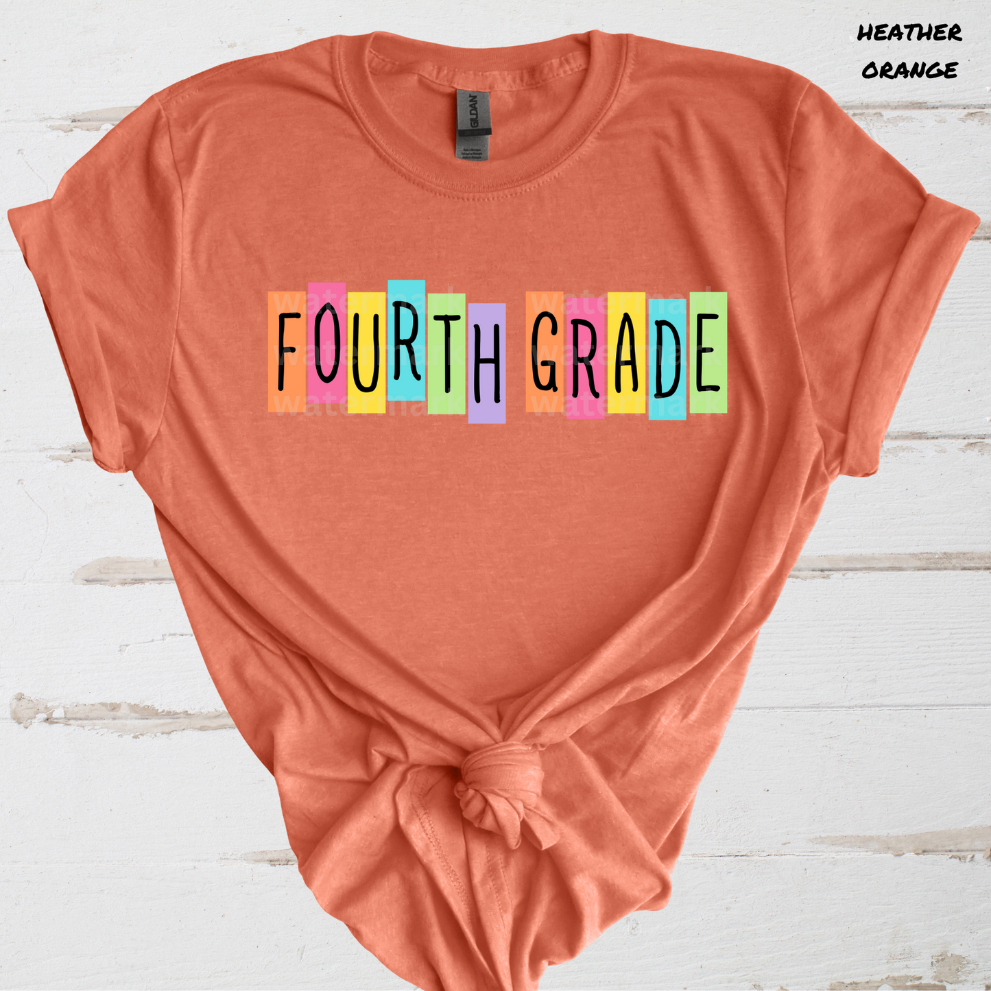 Bright Retro Back to School Grades Pre-K - Fifth  *Custom Name* Direct to Film Transfer