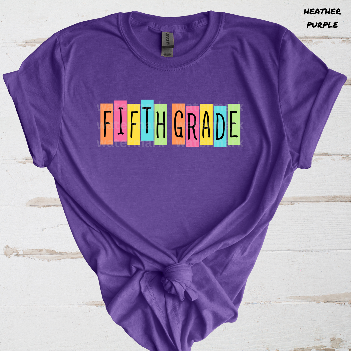 Bright Retro Back to School Grades Pre-K - Fifth  *Custom Name* Direct to Film Transfer