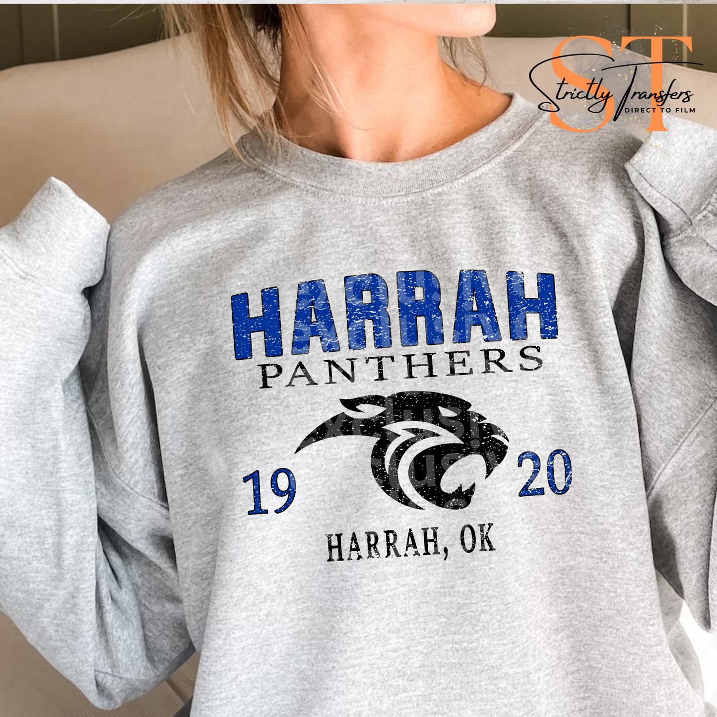 Harrah Panthers Weathered Direct to Film Transfers