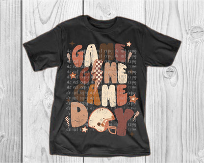 Game, Game, Game Day Cream & Blush Direct to Film Transfer