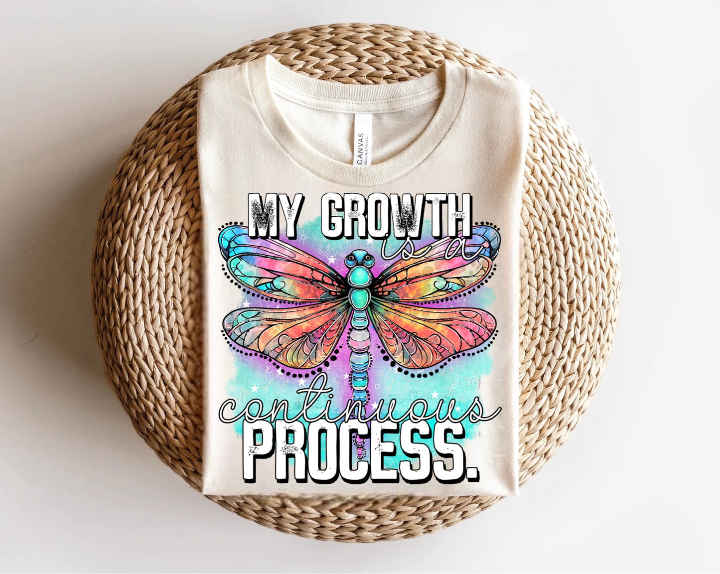 My Growth is a Continuous Process Dragonfly Direct to Film Transfer