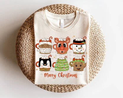 Christmas Coffee Mugs Medium Direct to Film Transfer