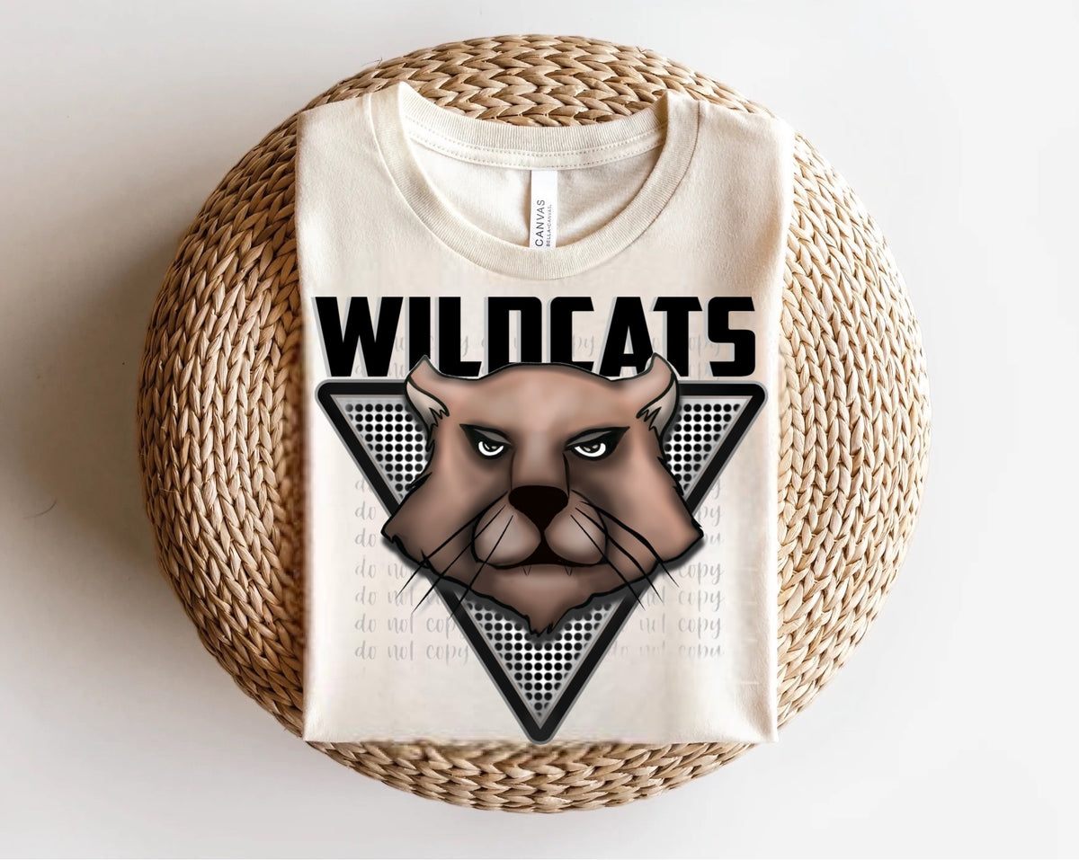 Wildcats Triangle Mascots Direct to Film Transfer – StrictlyTransfers