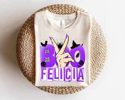 Boo Felicia Purple w/ 4" Pocket Direct to Film Transfer
